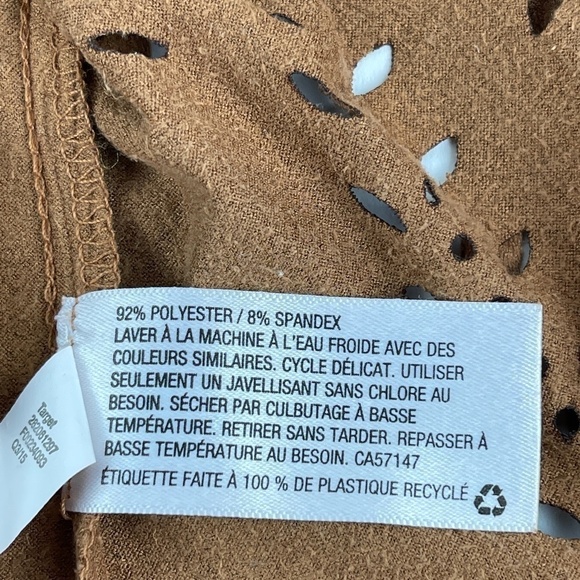 Xhilaration Cardigan Womens XS/S Brown Fringe Open Front - Picture 9 of 10